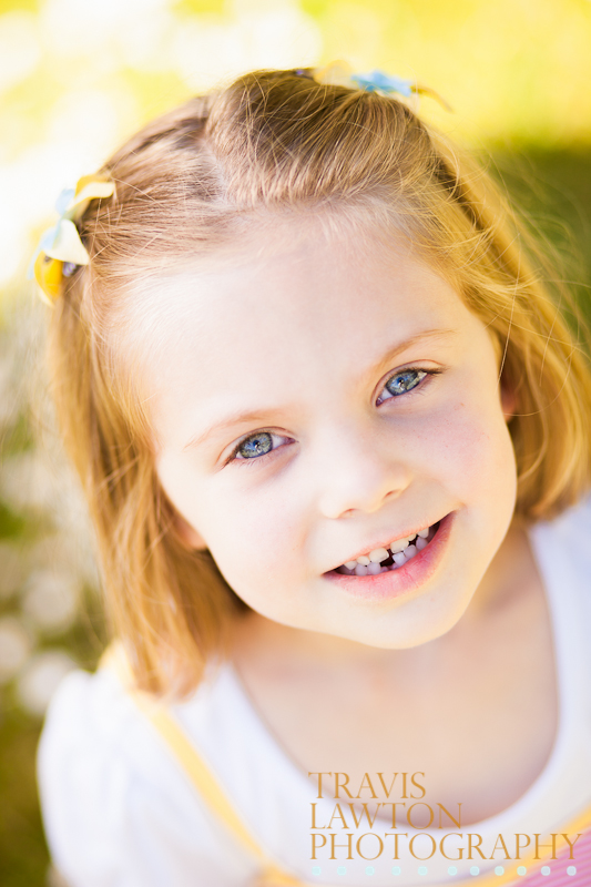 close up of cute little girl in forest park everett washington